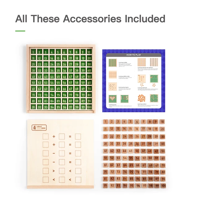 Montessori Math Learning Toy Math Games Numbers Abacus Board Toy for Children Kids 6