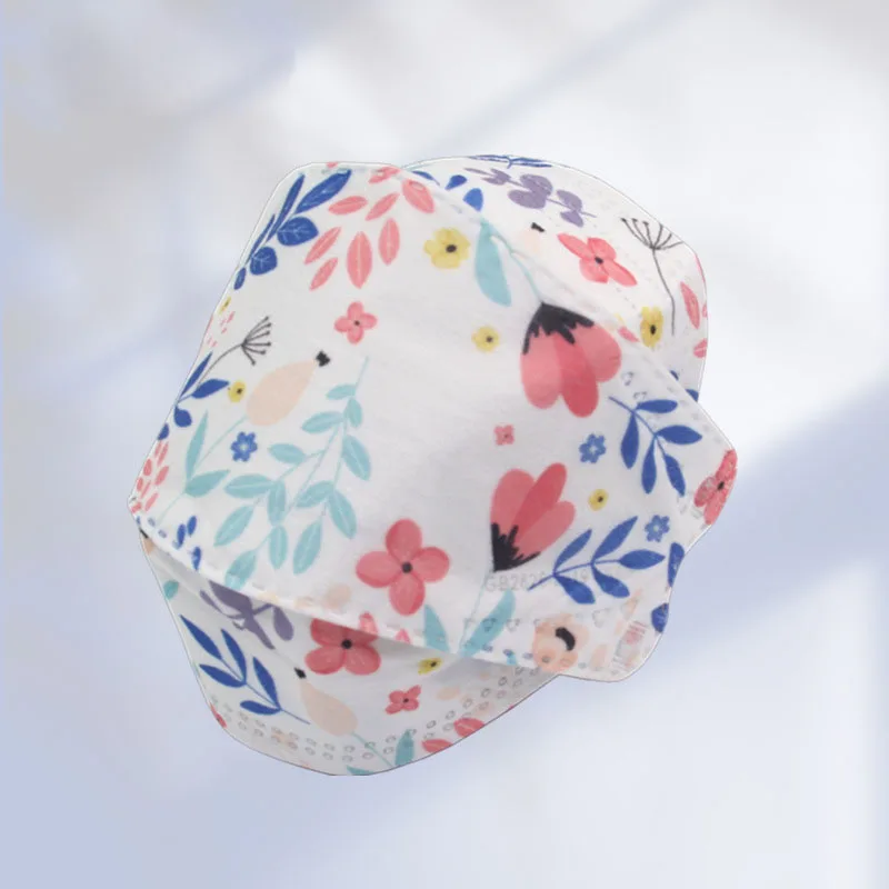 10PCS/50PCS Korea Styles Flower Adult Disposable Face Masks 4-Layers Non-woven Earloop Facial Cover Fish Shape Mouth Mask 2