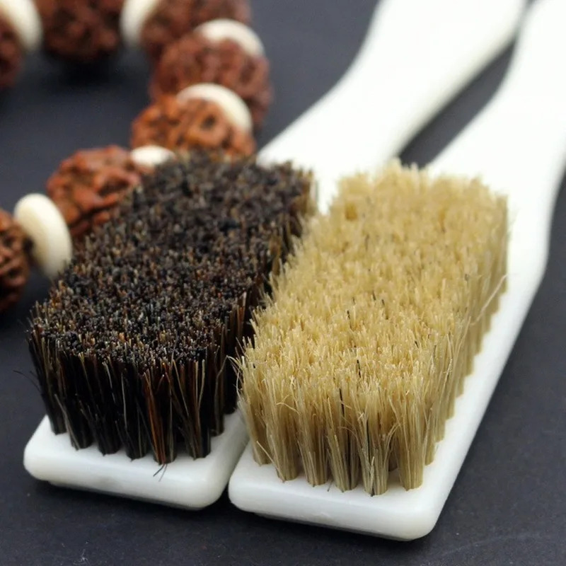 17cm Boot Brush Cleaner Shine Shoe Pig Bristles Brush With Wood Handle Household Cleaning Tools & Accessories Cleaning Brushes boot brush