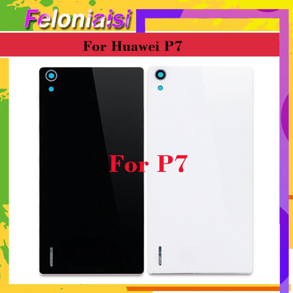 Задняя крышка для Huawei ASCEND P7 задняя аккумулятора с корпусом и из стекла крышкой