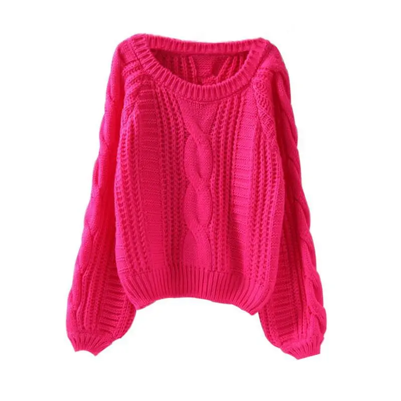 Roupas femininas, женские свитера, новинка, фиолетовый свитер, джемперы, яркие цвета, Harajuku, шикарный короткий свитер, скрученный пуловер