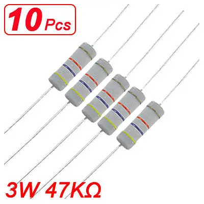 3 Вт, 47(Европа) K ohm металлооксидный пленочный резистор 3W 500V 10 шт