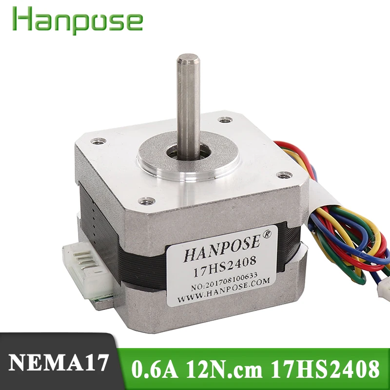Fase Leva Nema 17 Motor de Passo 1.8 Graus 42bygh28 0.6a 12n. m para Cnc Gravador a Laser Impressora 3d 17hs2408