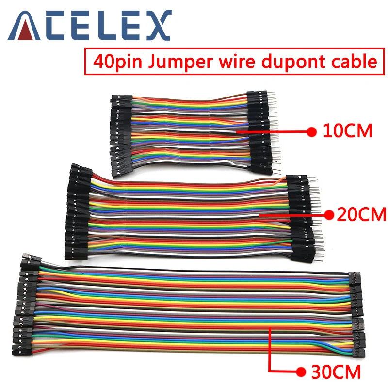 Перемычка Dupont Line 10 см/20 см/30 см штырь гнездо кабель для arduino набор сделай
