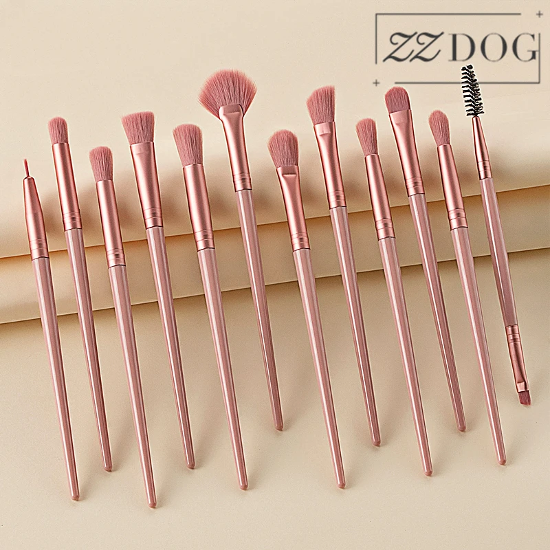 

ZZDOG 12pcs Eye Makeup Brushes Set High Quality Soft Detail Brush Kits For Eyeshadow Highlight Mascara Cosmetic Beauty Tools