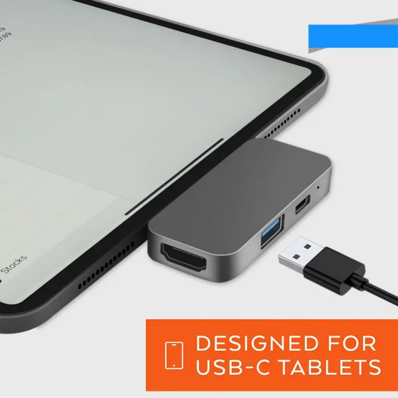 USB C концентратор для IPad Pro 4 в 1 PD type-C USB3.0 HDMI 3,5 мм разъем для наушников адаптер USB C концентратор прочный