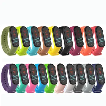 

Fashion For Xiaomi Mi Band 3/4 Replacement Sport Silicone Strap Wristband Bracelet Two-Tone Replacement Strap Dropshipping