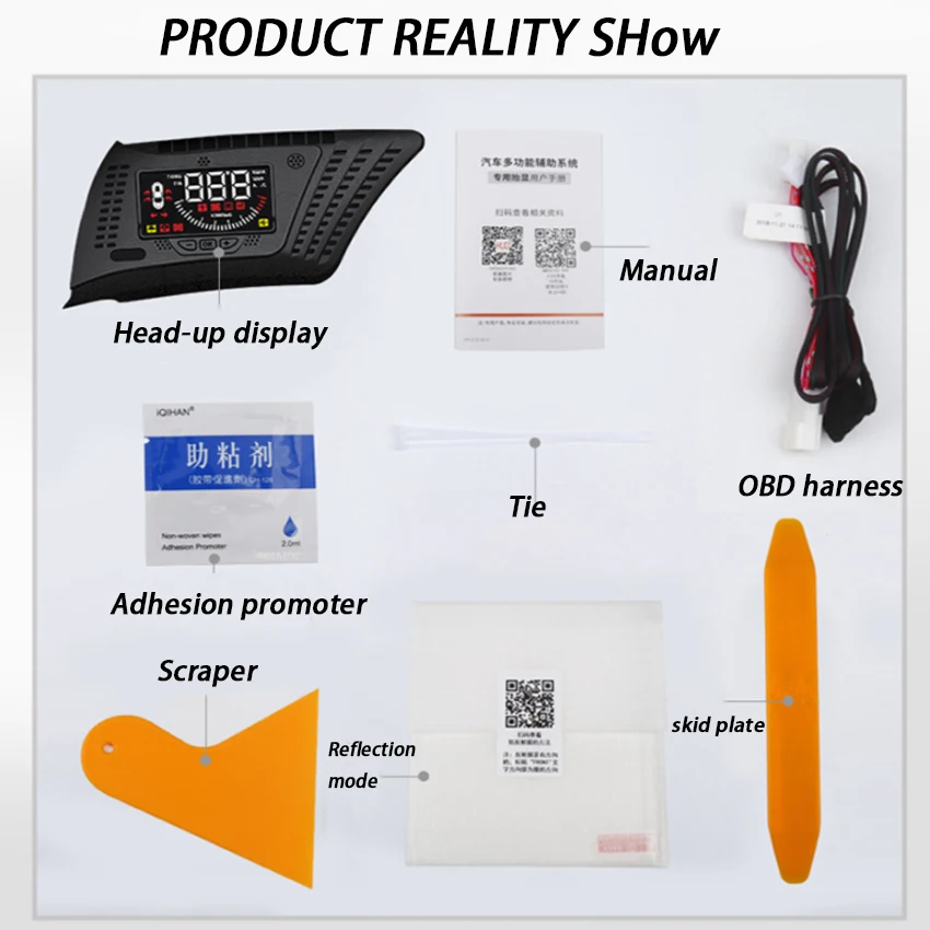 HUD   Ƽ HD ÷, OBD ӵ ,  ǻ, ȥ ڵ 10 