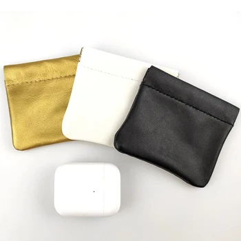 

Mini Storage Bag Earphone Cable Earbuds Coins ID Credit Cards True Wireless Earphone Case Protection Bags