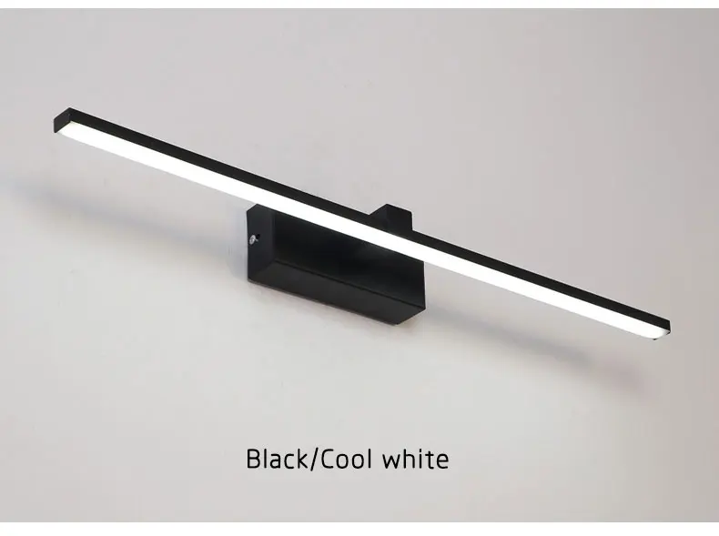 Bathroom Mirror Front Light Modern Led Wall Light Black&White Luminaires Sconce Led Wall Lamp L40 60 80 100 120cm Bathroom Lamp wall mounted light fixture