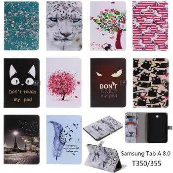 

Print PU Leather Case Cover For Samsung Galaxy Tab A 8.0 T350 T351 SM-T355 Tablet Cases For Samsung T355 P355C P350 8 inch