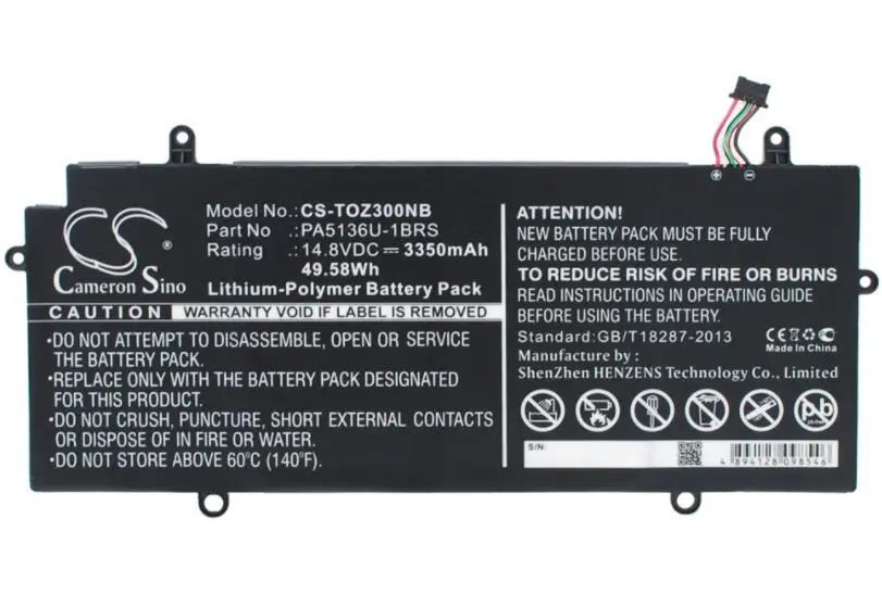 Cameron sino 3350 мАч аккумулятор для Toshiba Portege Z30 Z30 ультрабук Z30-002 Z30-00N004 Z30-00Q005 Z30-A 18J Z30-A Y0433