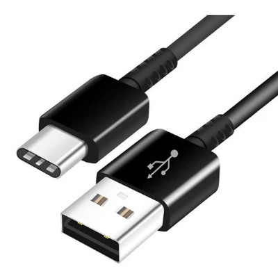 Samsung S9 S8 Plus type C USB кабель быстрой зарядки 2A шнур данных Note8 C5pro C7pro C9pro активный для huawei P10 P30 P20 pro - Цвет: Black