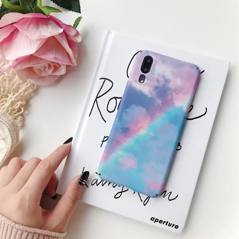 PC003 Мраморный чехол для телефона huawei mate 20 P20 P30 Lite Pro чехол матовый Жесткий PC броня для Honor 10 Lite huawei P Smart чехол s Coque - Цвет: PC003