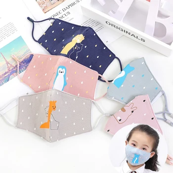 

Linen PM2.5 Anti Haze Mask Breath valve anti-dust mouth mask Activated carbon filter respirator Mouth-muffle cute mask face