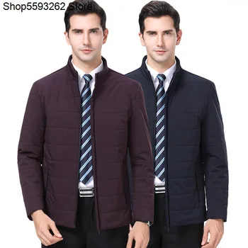 

Men's Wear Winter Cotton-padded Jacket Dad Cotton-padded Jacket Leisure Li Collar Men Cotton-padded Jacket Coat