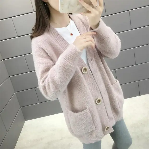 Blusas De Inverno Feminina, новинка 9270, зимний длинный вязаный кардиган с карманами, 66-1/F, 11 ряд, 5 полок