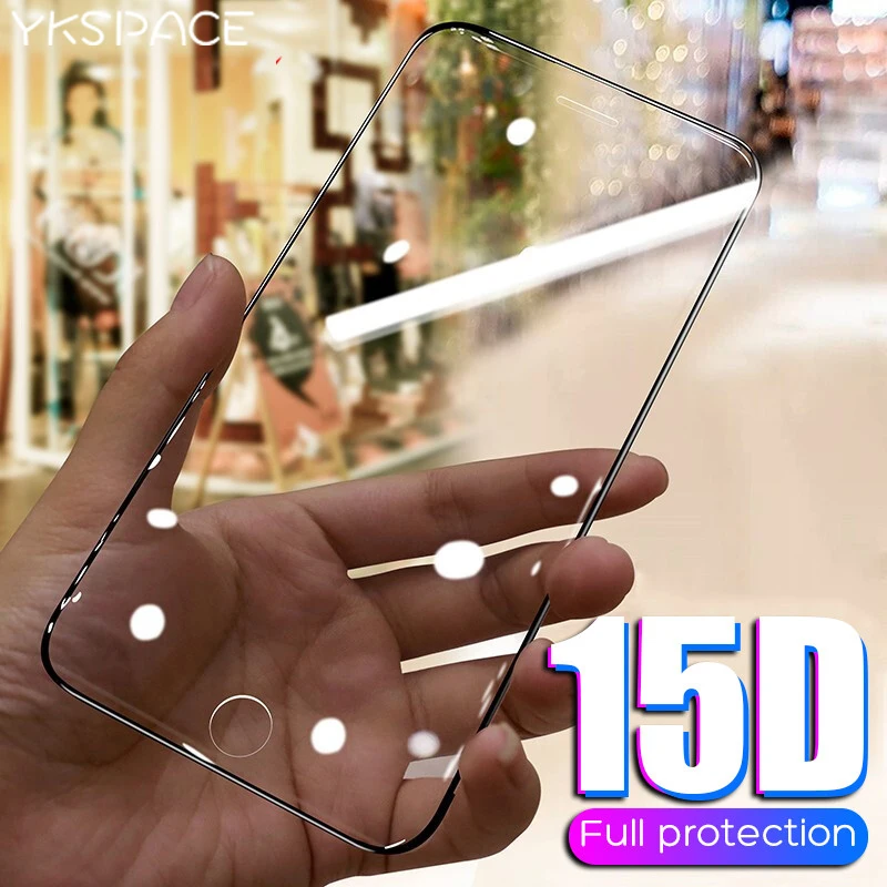 Защитное стекло 15D для iPhone XR X XS 11 12 mini Pro MAX 6 6S 7 8 Plus 9H 0 2 мм 3 шт./лот|Защитные стёкла и