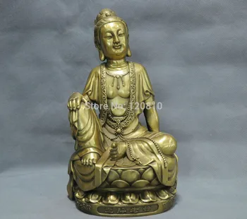 

12'' China Kwan-yin Guanyin Avalokitesvara Buddha Bronze Statue