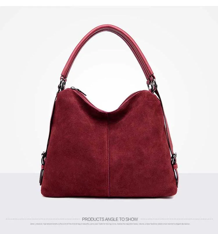 Vadim дизайнерская сумка-хобо из замши, Женская Повседневная сумка с ручками, женская сумка-мессенджер, женские сумки через плечо, женская сумка через плечо