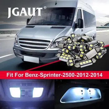 

JGAUT 10pcs Car LED Light Bulbs Interior Package Kit For Mercedes Be-nz Sprinter 2500 2012-2014 Error Free Canbus