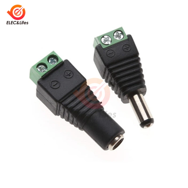 5 пар DC 12V мужской+ Женский 2,1x5,5 мм DC разъем питания Штекерный адаптер для CC tv камеры