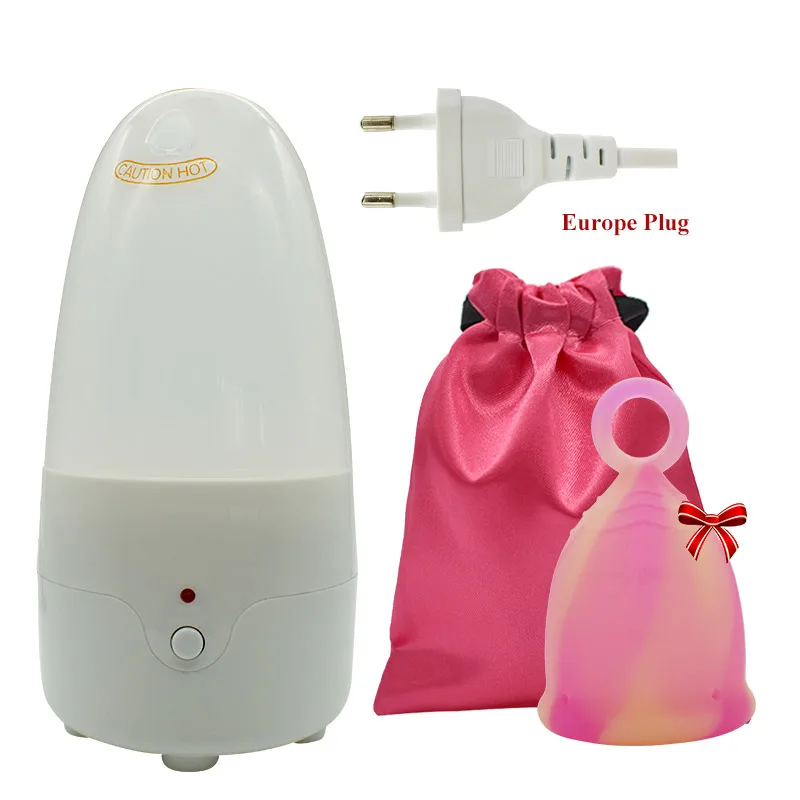 EU-sterilizer-cup Menstrual Cup Steam Sterilizer portable sterilizer Health Care Sterilizer to disinfect Menstrual cup Rapid Disinfection Product - Цвет: EU-sterilizer-cup