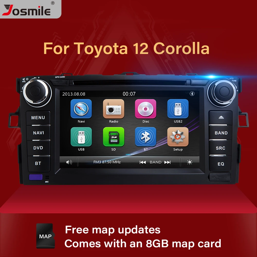Автомобильный DVD-плеер 2 Din для TOYOTA AURIS Altis COROLLA 2012 2013 радио GPS-навигационная система