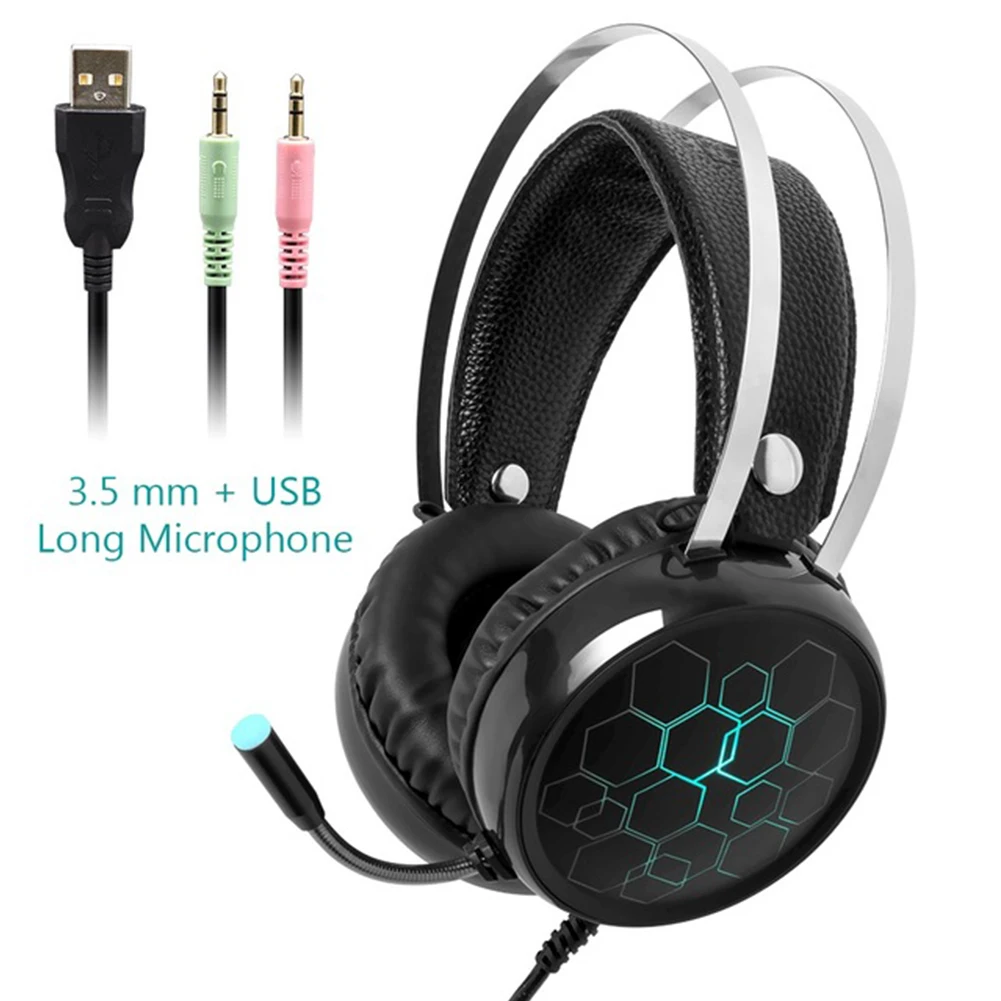 Универсальная USB-гарнитура с микрофоном игровой стример компьютерные наушники