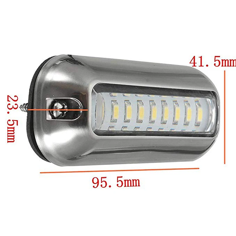 MAHAQI Универсальный 3,5 дюймов 12V 50W 27 светодиодный морской Нержавеющая сталь под водой Понтонный катер транца светильник белый/синий/зеленый/красный