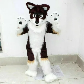 

Husky Dog Mascot Costume Wolf Fox Suit Cosplay Party Fancy Dress Outfits Parade
