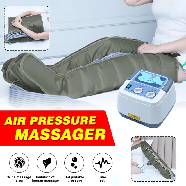 8 Air Chambers Compression Massager Multifuction Vibration Infrared Therapy Leg Arm Waist Pneumatic Air Wraps массажер для ног 1