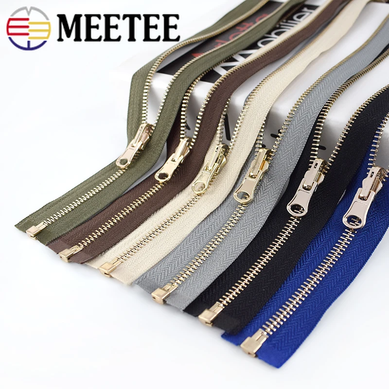 Meetee 2 шт. 60 150 см 5 # металлический вращающийся слайдер с открытым концом молния для