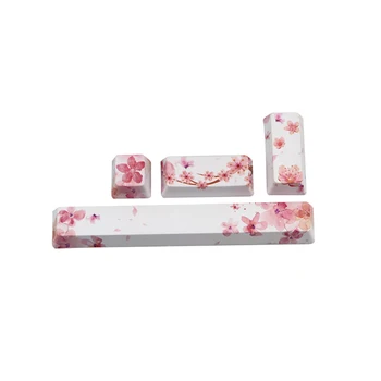 

4 Keys Replacement DIY Mechanical Keyboard ESC Spacebar Fashion Accessory 6.25U Keycap PBT Decorative Allover Dye For MX