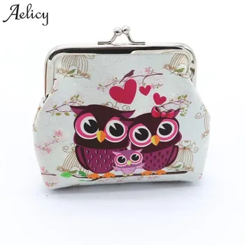 

Aelicy 2018 New Design Women Lovely Owl Coin Purse Vintage Style Lady Small Wallet Hasp Purses Girl Money Change Clutch Bag