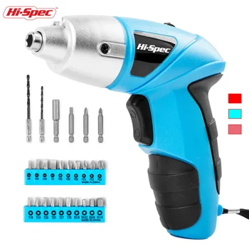 

Hi-Spec 26pc Mini Electric Screwdriver Set 4.8V Rechargeable Cordless Screwdriver Tool Battery Power Drill Electric Screw Driver