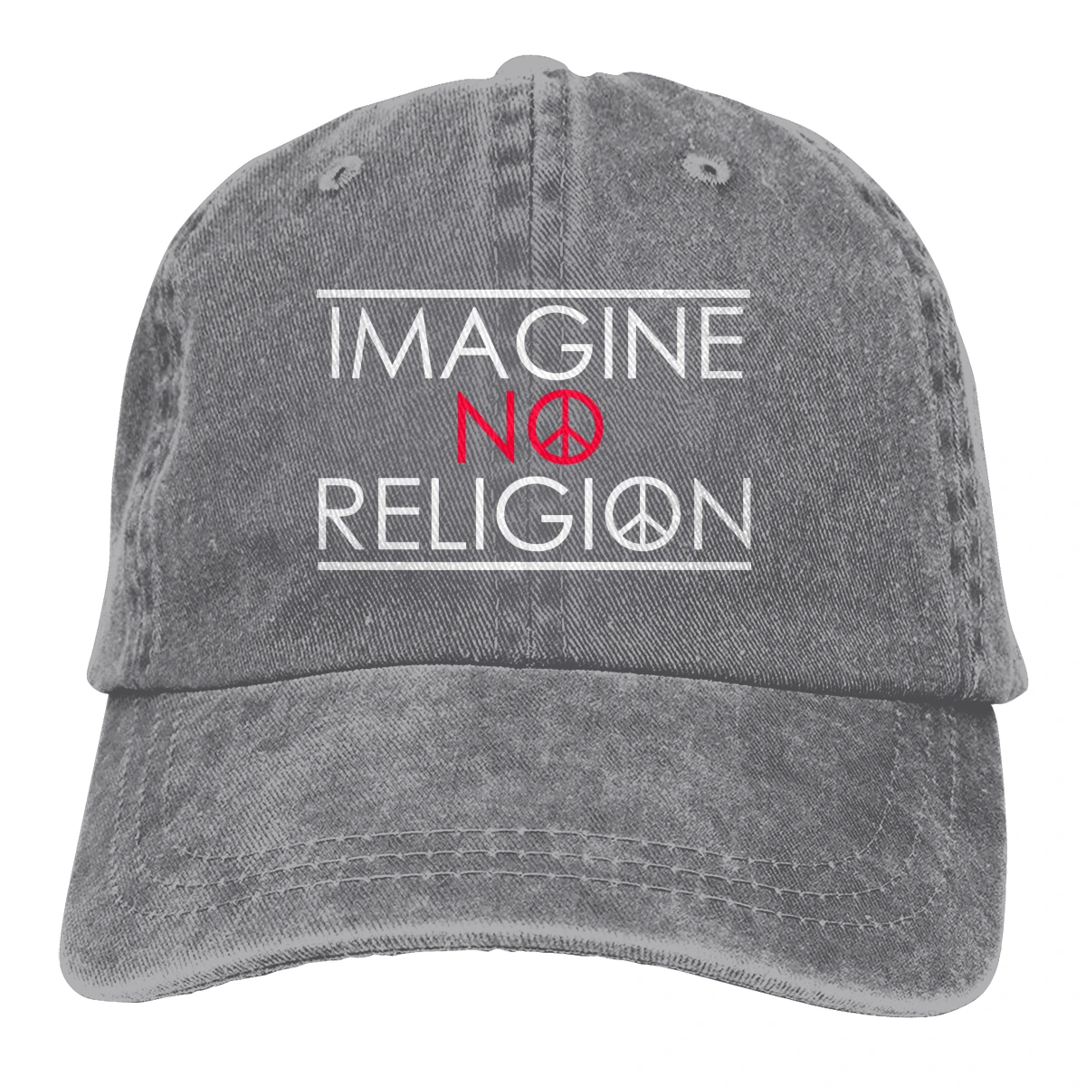 Imagine No religion Casquette черные унисекс Мужские Женские джинсовые бейсболка с ремешком кепки Регулируемая шляпа для гольфа папа