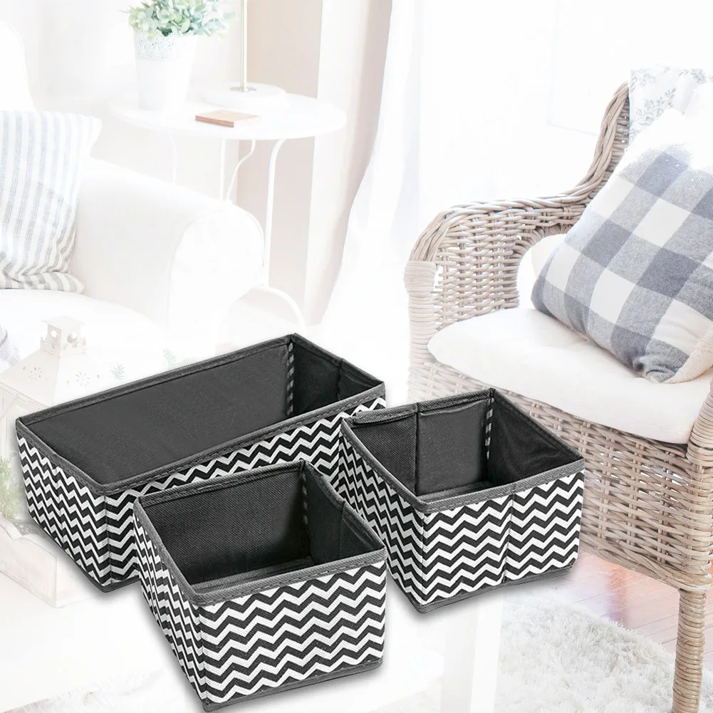8pcs Wave Pattern Underwear Wardrobe Container Socks Foldable Storage Case Set Classify Ties Toys Home Portable Drawer Dividers - Цвет: 8pcs