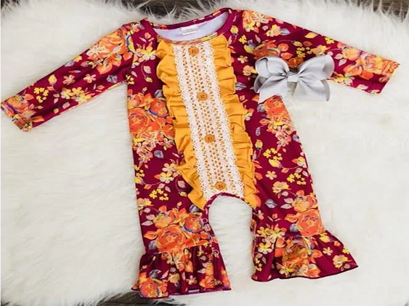 Красивая летняя Милая одежда для маленьких девочек, комбинезон с цветочным принтом, облегающая одежда для детей 0-24 месяцев