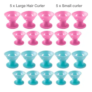 

10PCS Magic Hair Curlers Mushroom Style No Heat Soft Resin Hair Rollers Twist Hair Styling DIY Tool Mushroom Curler Bell Curler