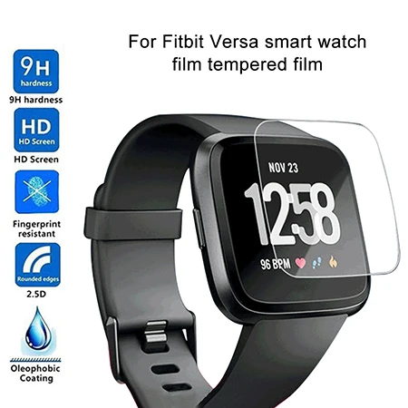 2PCS screen film Hangrui Мягкие силиконовые умные часы ремешок для Fitbit Versa ремешок обратный Спортивный Браслет для Fitbit Versa Lite ремешок - Цвет: 2PCS screen film