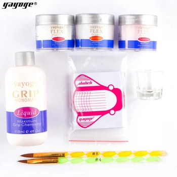 

Acrylic Powder YAYOGE 28g Nail Art TRANSPARENT PINK Flex Polymer SET KIT Chemistry Crystal Builder Extensions Tips Manicure Gel