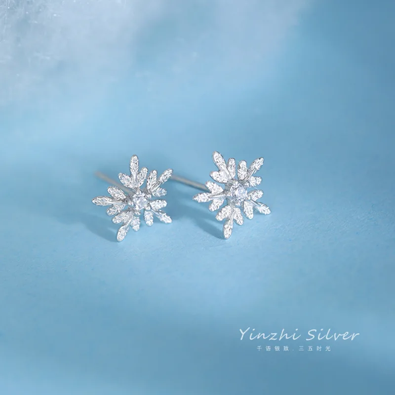 925 brincos de prata esterlina para mulheres, versão coreana, cristal simples, leve, luxo, presente para joias