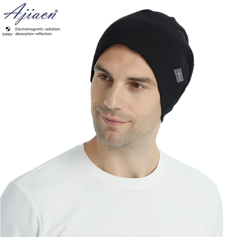 EMF Shielding Hat Electromagnetic radiation protective 100% silver fiber lining knitted hat Mobile phone, computer EMF shielding knitted hat