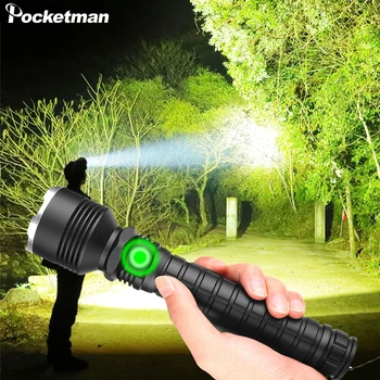 

Powerful Flashlight XHP70.2 LED Flashlight USB Rechargeable Torch Waterproof LED Torch Hunting Flashlight 18650 Battery