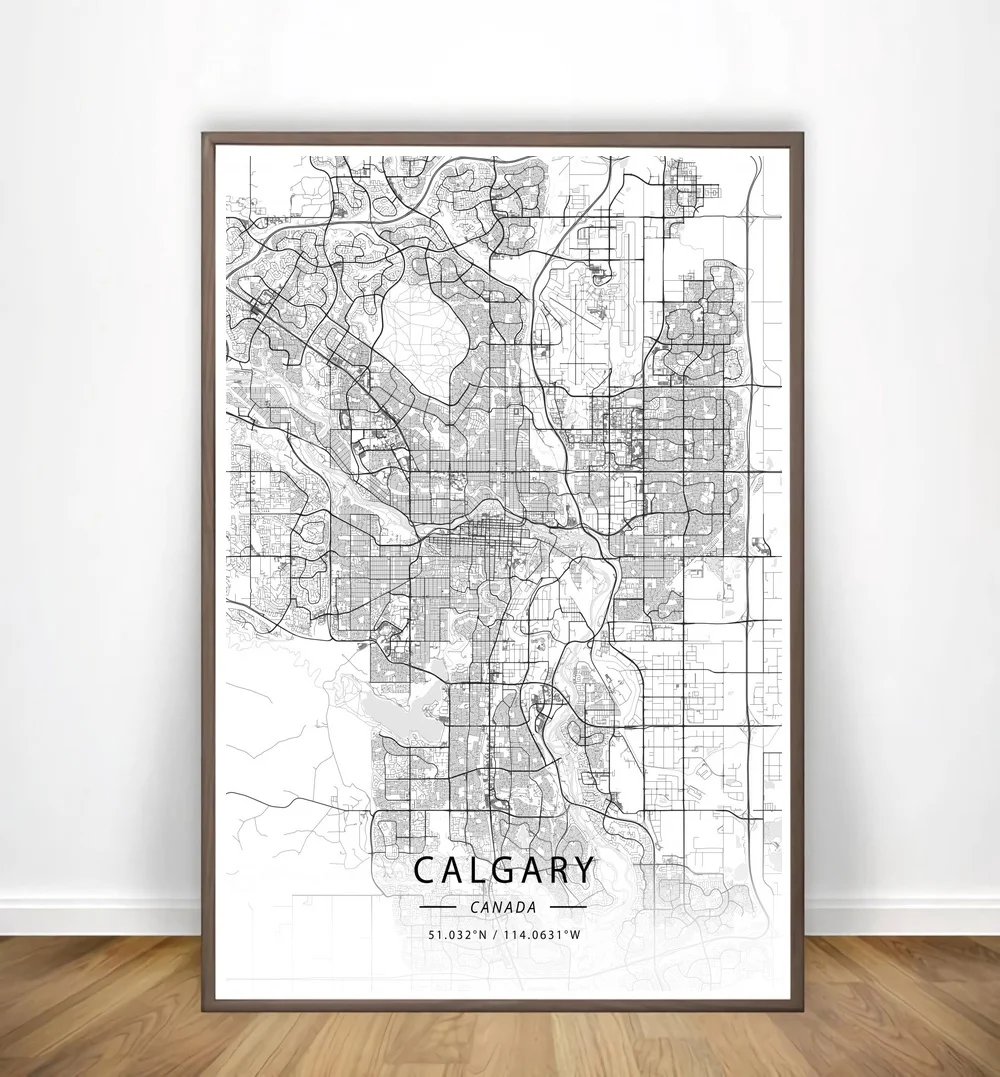 

Calgary,Tallinn,Tampa,Tampico,Tamworth,Tangier,Taranto,Modern City Map Canvas Art Print Home Room Decor Poster