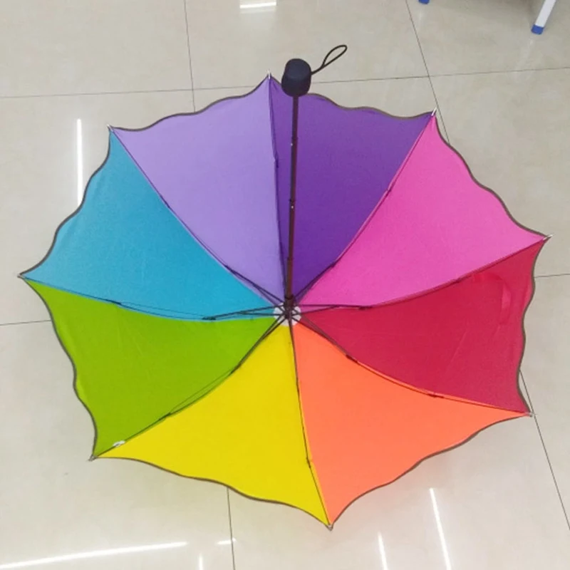 Guarda Chuva, детский зонт, разноцветный, для путешествий, Радужный, складной, зонты, маленькие, искусство, защита от дождя, Paraguas Parapluie QZH152