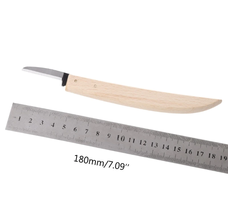 

18cm Knife Beech Wood Working Banana Type Handle Wood Carving DIY Tool
