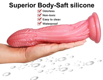 Monster Giant Realistic Penis Soft Big Dick Sexy Huge Dildo Female Masturbator Single-layer TPE Suction Cup Dildos for Women 5