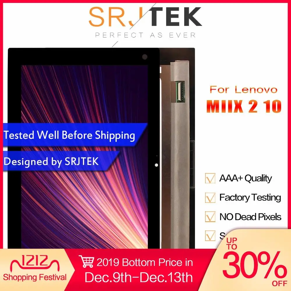 Srjtek 10," для lenovo Miix2 10 Miix 2 10B101UAN01. 7 сборка ЖК-дисплей Матрица сенсорный экран дигитайзер сенсор Запчасти для планшетного ПК